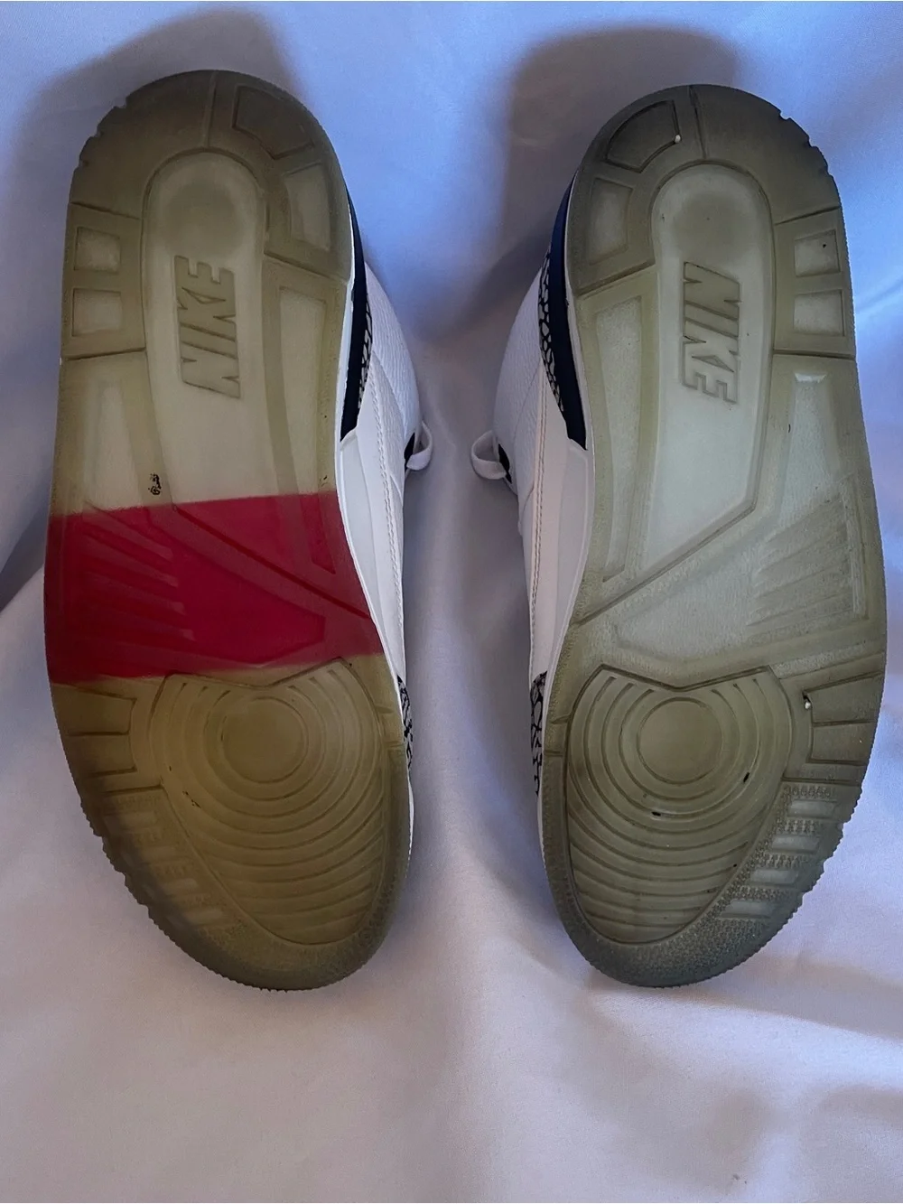 Jordan White and Red Low-Top Sneakers with Elephant-Print Accents